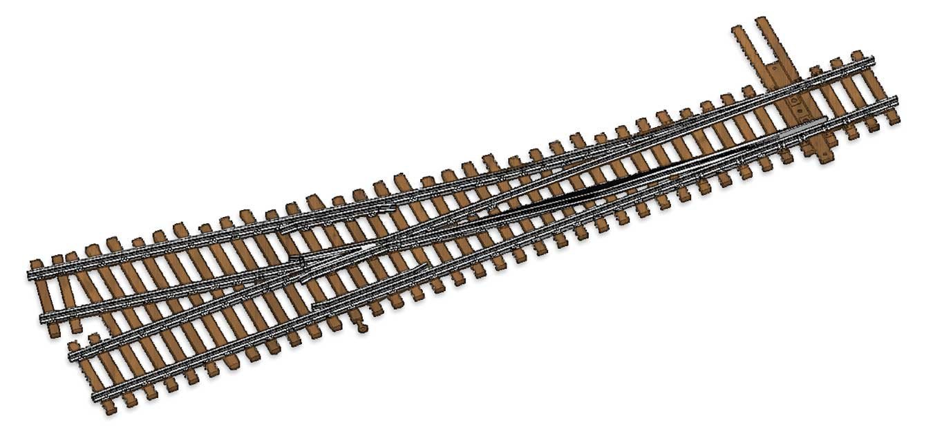 Code 100 Nickel Silver DCC-Friendly 5 Turnout -- Right Hand, HO, WalthersTrack 10016