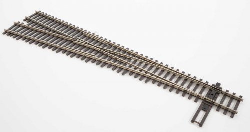 Code 100 Nickel Silver DCC-Friendly 6 Turnout -- Left Hand, HO, WalthersTrack 10017