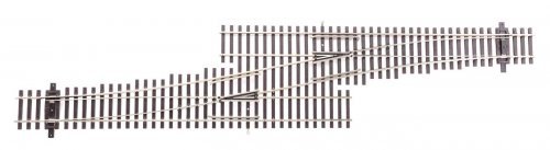 Code 83 Nickel Silver DCC Friendly Number 5 Single Crossover Turnout -- Left Hand, HO, WalthersTrack 83073