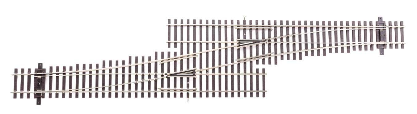 Code 83 Nickel Silver DCC Friendly Number 5 Single Crossover Turnout -- Left Hand, HO, WalthersTrack 83073
