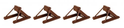 Assembled Track Bumper pkg(4) -- Rust Brown, HO, WalthersTrack 83109