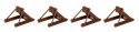Assembled Track Bumper pkg(4) -- Rust Brown, HO, WalthersTrack 83109