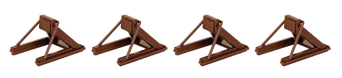 Assembled Track Bumper pkg(4) -- Rust Brown, HO, WalthersTrack 83109