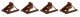 Assembled Track Bumper pkg(4) -- Rust Brown, HO, WalthersTrack 83109