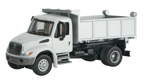International(R) 4300 Single-Axle Dump Truck - Assembled -- White, Railroad Maintenance-of-, HO, Walthers SceneMaster 11635