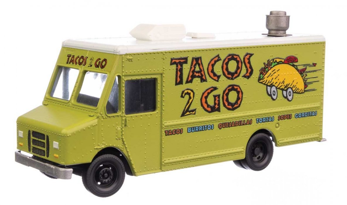 Morgan Olson(R) Route Star Van -- Tacos 2 Go Food Truck, HO, Walthers SceneMaster 12109