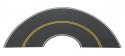 Flexible Self-Adhesive Paved Roadway -- Vintage and Modern Curves (solid double yellow cente, HO, Walthers SceneMaster 1253