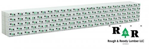 Wrapped Lumber Load for WalthersMainline 72′ Centerbeam Flatcar -- Rough & Ready Lumber (bla, HO, Walthers SceneMaster 3166
