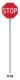 Stop Signs pkg(10) -- 1954-Present (red, white), HO, Walthers SceneMaster 4212