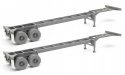 40′ Container Chassis (2-Pack) -- Undecorated, HO, Walthers SceneMaster 4550