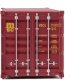 20′ Corrugated Container - Assembled -- Mediterranean Shipping Co. (MSC) (red), HO, Walthers SceneMaster 8059