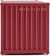 20′ Corrugated Container - Assembled -- Mediterranean Shipping Co. (MSC) (red), HO, Walthers SceneMaster 8059