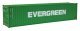 40′ Hi Cube Corrugated Side Container - Assembled -- Evergreen, HO, Walthers SceneMaster 8258