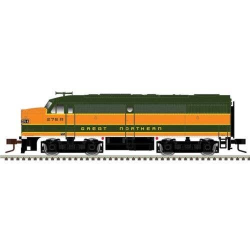Alco FA1 Large Numberboards - Standard DC - Master(R) Silver -- Great Northern 276A (Omaha Orange, Pullman Green, yellow), N, At