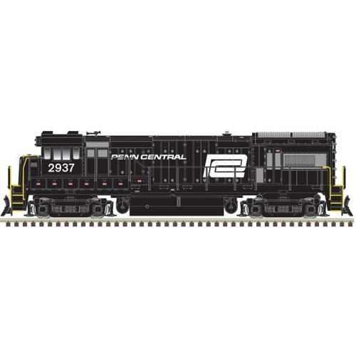 GE U33/36B - Sound and DCC - Master(R) Gold -- Penn Central 2937 (black, white), N, Atlas Model Railroad Co. 40005927