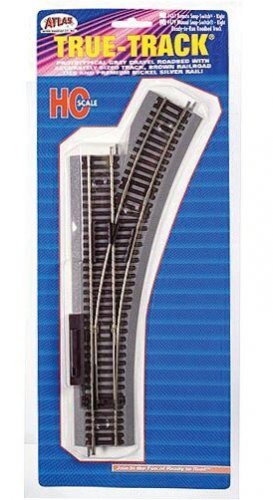 True-Track(R) Code 83 Track & Roadbed System -- Manual Snap-Switch - Right Hand, HO, Atlas Model Railroad Co. 479