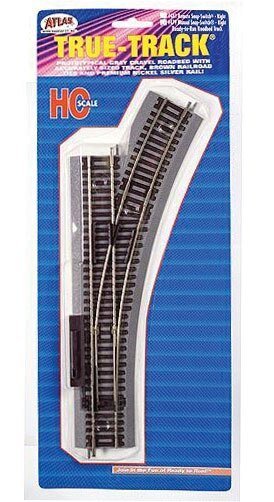 True-Track(R) Code 83 Track & Roadbed System -- Manual Snap-Switch - Right Hand, HO, Atlas Model Railroad Co. 479