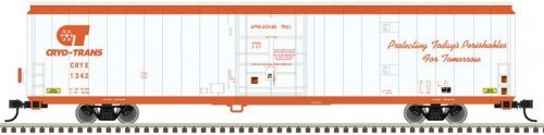 Cryogenic Reefer - Ready to Run - Master(R) -- Cryo-Trans 1341 Blue Ridge Mtns (white, N, Atlas Model Railroad Co. 50005962