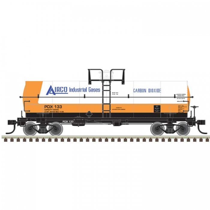11,000-Gallon Tank Car w/Platform - Ready to Run - Master(R) -- Airco Carbon Dioxide , N, Atlas Model Railroad Co. 50006584