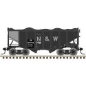 55-Ton Fishbelly Hopper with Load - Ready to Run -- Norfolk & Western 80725 (MOW, bla, N, Atlas Model Railroad Co. 50007228