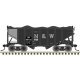 55-Ton Fishbelly Hopper with Load - Ready to Run -- Norfolk & Western 80732 (MOW, bla, N, Atlas Model Railroad Co. 50007229