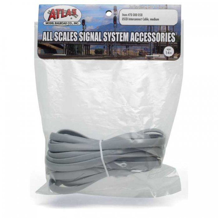 SCB Interconnect Cable - All Scales Signal System -- Medium 15′ 4.6m, All Scales, Atlas Model Railroad Co. 70000058