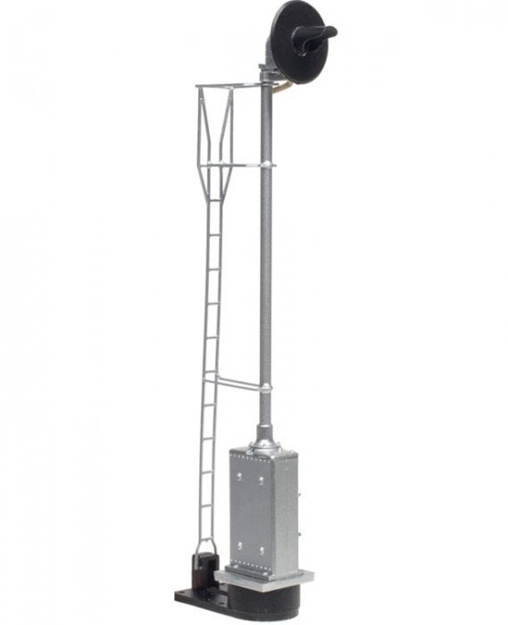 Searchlight Signal with US&S Cabinet (UP Style) - Atlas Signal System -- Single Head, HO, Atlas Model Railroad Co. 70000086