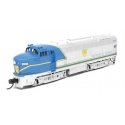 Baldwin RF16A Sharknose - Standard DC - Stealth -- Delaware & Hudson 1205 (silver, blue, yellow), N, Broadway Limited Imports 96