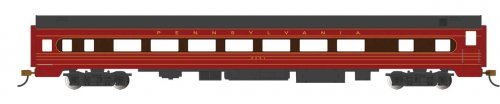 85′ Smooth-Side Coach with Interior Lights - Ready to Run -- Pennsylvania Railroad 4251 (Fle, HO, Bachmann Industries 14212