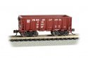 Ore Car - Flat-Bottom - Ready to Run -- Pennsylvania Railroad 14517 (Boxcar Red, Plain Keysto, N, Bachmann Industries 18654