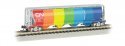 Canadian Cylindrical 4-Bay Grain Hopper - Ready to Run - Silver Series(R) -- Canadian Nationa, N, Bachmann Industries 19151