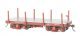 18′ Wood Flatcar - Spectrum(R) -- Data Only (Oxide Red) pkg(2), On30, Bachmann Industries 26511