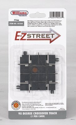 E-Z Street Track for Operating Vehicles & Trolleys -- 90-Degree Crossing pkg(4), O, Bachmann Industries 268