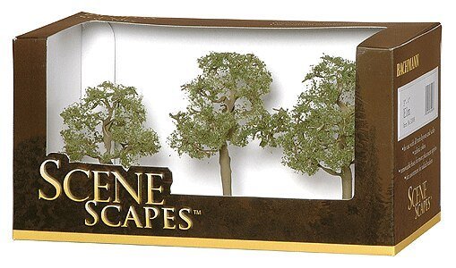 Elm Trees - SceneScapes(TM) -- 3 to 4′ 7.6 to 10.2cm pkg(3), HO, Bachmann Industries 32008