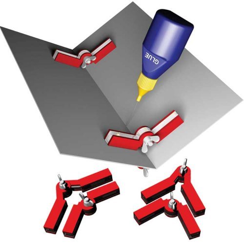 Magnetic Adjustable Angle Hold-and-Glue Set -- 2 Adjustable-Angle Magnetic Clamps (Glue Not , HO, Bachmann Industries 39011