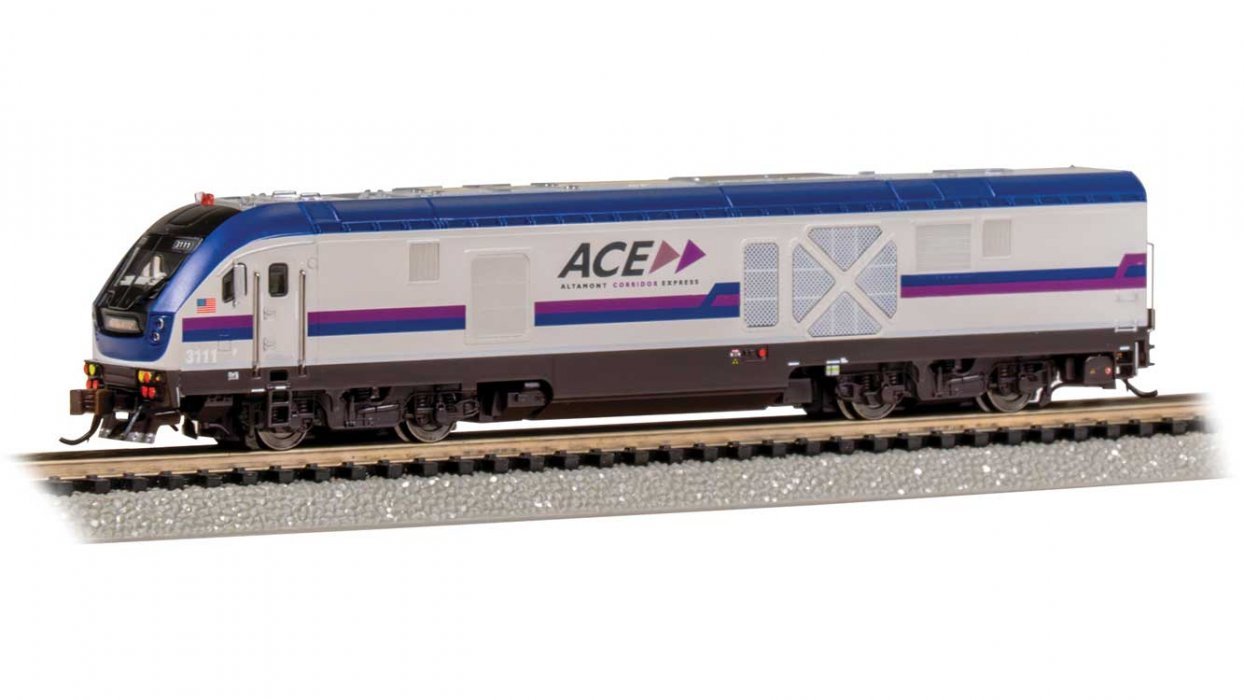 Siemens SC-44 Charger - WowSound(R) and DCC -- Altamont Corridor Express ACE 3111 (silver, bl, N, Bachmann Industries 67955