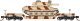 52′ Deressed-Center Flatcar with Sheridan Tank - Ready to Run -- United States Army (Desert Camouf, N, Bachmann Industries 713