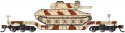52′ Deressed-Center Flatcar with Sheridan Tank - Ready to Run -- United States Army (Desert Camouf, N, Bachmann Industries 713