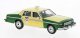 1987 Chevrolet Caprice Sedan - Assembled -- Chicago Cab (yellow, green), HO, Brekina Automodelle 19712