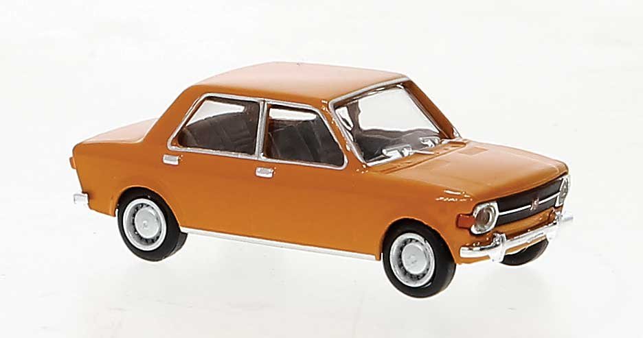 1969 Fiat 128 - Assembled -- Orange, HO, Brekina Automodelle 22540