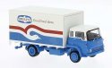 1960 Bedford TK Box-Body Truck - Assembled -- Bird′s Eye (blue, white, red), HO, Brekina Automodelle 35924