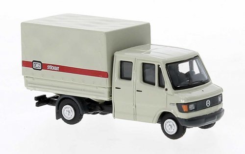 1988 Mercedes-Benz L207 Doka Low-Side Delivery Truck with Cover - Assembled -- German Federa, HO, Brekina Automodelle 36953