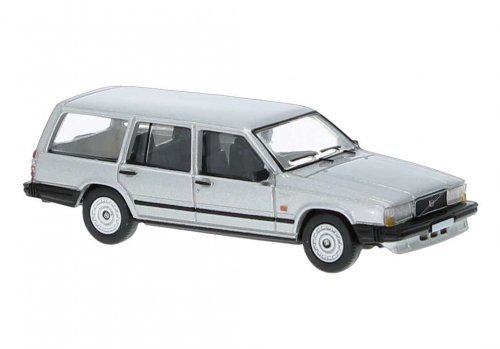 1984 Volvo 740 Station Wagon - Assembled -- Silver, HO, Brekina Automodelle PCX870664