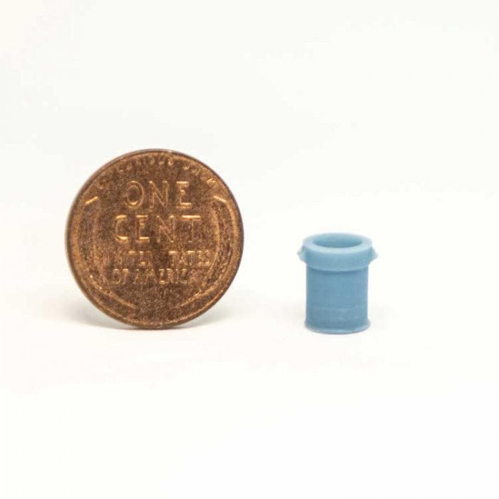 Open-Top Residential Trash Can -- pkg(5), HO, All Scale Miniatures 870830