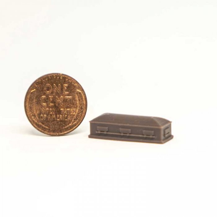 Casket -- pkg(5), HO, All Scale Miniatures 870891