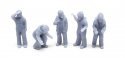 Recreation & Sports -- Fishermen pkg(5), HO, All Scale Miniatures 870994