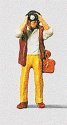 Railfan Photographer with Working Camera Flash -- Beige Pants, HO, East Coast Circuits 95100