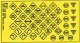 Highway Signs -- Vintage Warning/Stop 1930s-1950s (black, yellow), HO, Blair Line 143