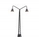 Lattice Boom Double-Arched LED Light with Plug and Socket Base -- 2-3/4′ 7cm, N, Brawa Modellspielwaren 83011
