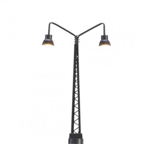 Lattice Boom Double-Arched LED Light with Plug and Socket Base -- 2-3/4′ 7cm, N, Brawa Modellspielwaren 83011